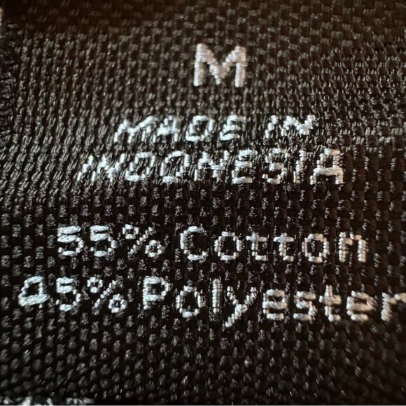 Mark Anthony black gray long sleeve Henley thermal shirt top size medium M
 b15 - Picture 3 of 4